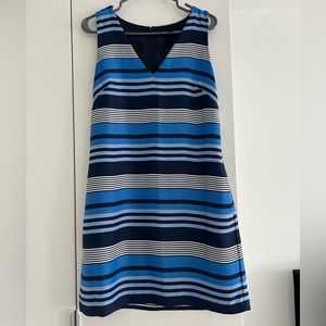 Banana republic blue striped dress size 6